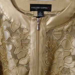 GOLD COLOR JACKET SZ XL BY COLLEEN LOPEZ